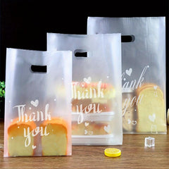 10pcs Thank You Cookie Candy Bread Bag for Gift Packaging