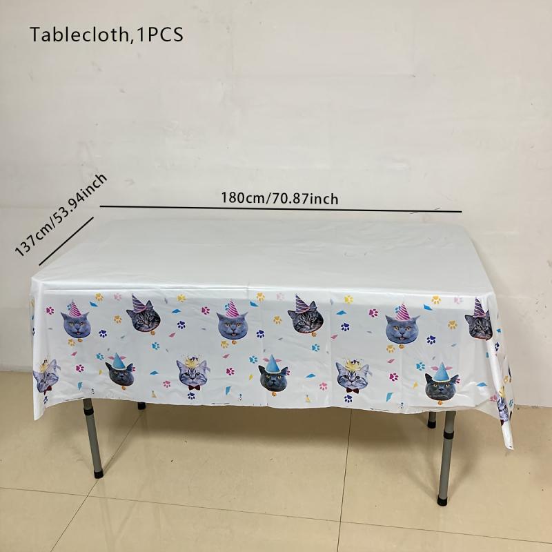 Pet Cat Party Tableware Set Decoration Supplies