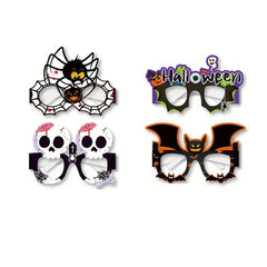 8pcs Halloween Party Eyeglasses Funny Glasses Frame Pumpkin Ghost Eyeball