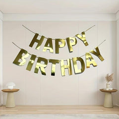 Happy Birthday Banner Crayon Macaron Colorful Letter Banner