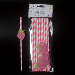 10pcs Hawaiian Party Straws Decorative Fruit Collection With Cardstock Straws