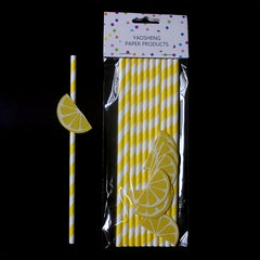 10pcs Hawaiian Party Straws Decorative Fruit Collection With Cardstock Straws