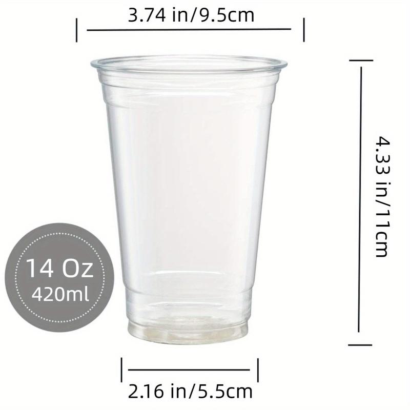 48pcs 19oz Clear Plastic Disposable Party Cups for Events in Various Sizes