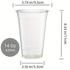 48pcs 19oz Clear Plastic Disposable Party Cups for Events in Various Sizes