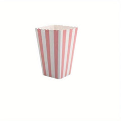 12pcs Colorful Striped Popcorn Boxes Small Paper Containers