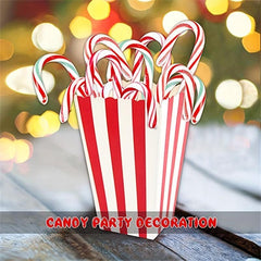 12pcs Colorful Striped Popcorn Boxes Small Paper Containers