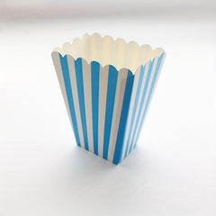 12pcs Colorful Striped Popcorn Boxes Small Paper Containers