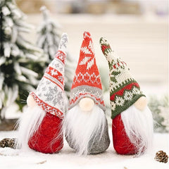 Christmas Knitted Hat Sen Doll Ornament Gift Navidad