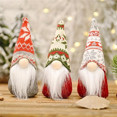 Christmas Knitted Hat Sen Doll Ornament Gift Navidad