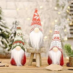 Christmas Knitted Hat Sen Doll Ornament Gift Navidad