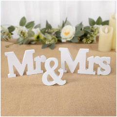 3pcs Mr & Mrs Wooden Sign Rustic Wedding Decoration Favor