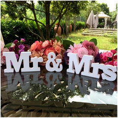 3pcs Mr & Mrs Wooden Sign Rustic Wedding Decoration Favor