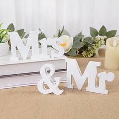 Mr & Mrs Letter Wooden Sign Rustic Wedding Decoration