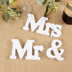 Mr & Mrs Letter Wooden Sign Rustic Wedding Decoration