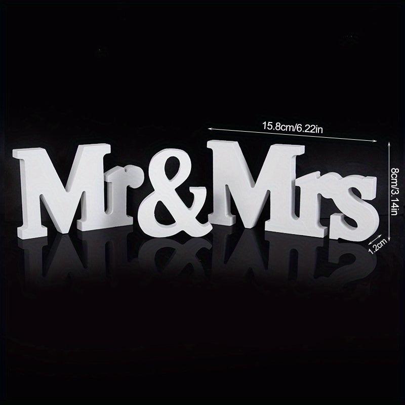 Mr & Mrs Letter Wooden Sign Rustic Wedding Decoration