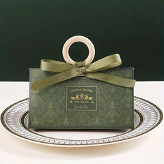 10pcs Green Triangle Candy Boxes for Weddings and Parties