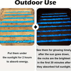 100pcs Glow In The Dark Rocks Set - Outdoor Garden Stones for Landscaping