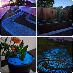 100pcs Glow In The Dark Rocks Set - Outdoor Garden Stones for Landscaping