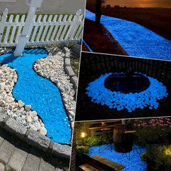 100pcs Glow In The Dark Rocks Set - Outdoor Garden Stones for Landscaping