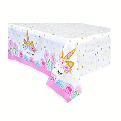 Unicorn Party Tablecloth Summer Decoration & Birthday Supplies