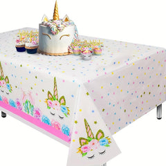 Unicorn Party Tablecloth Summer Decoration & Birthday Supplies