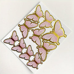 10pcs Happy Birthday Butterfly Cake Decoration