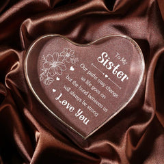 Sister Sister Birthday Acrylic Heart Keepsake Sign Gift