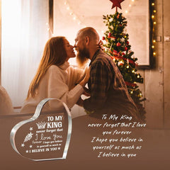 I Love You Mens Acrylic Keepsake - Husband Birthday Gift