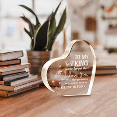 I Love You Mens Acrylic Keepsake - Husband Birthday Gift