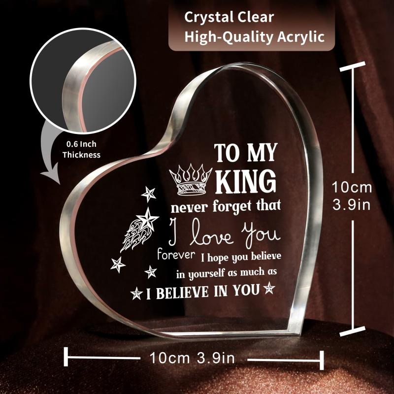 I Love You Mens Acrylic Keepsake - Husband Birthday Gift