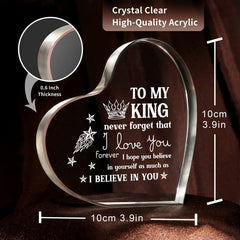 I Love You Mens Acrylic Keepsake - Husband Birthday Gift