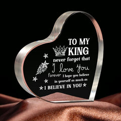 I Love You Mens Acrylic Keepsake - Husband Birthday Gift