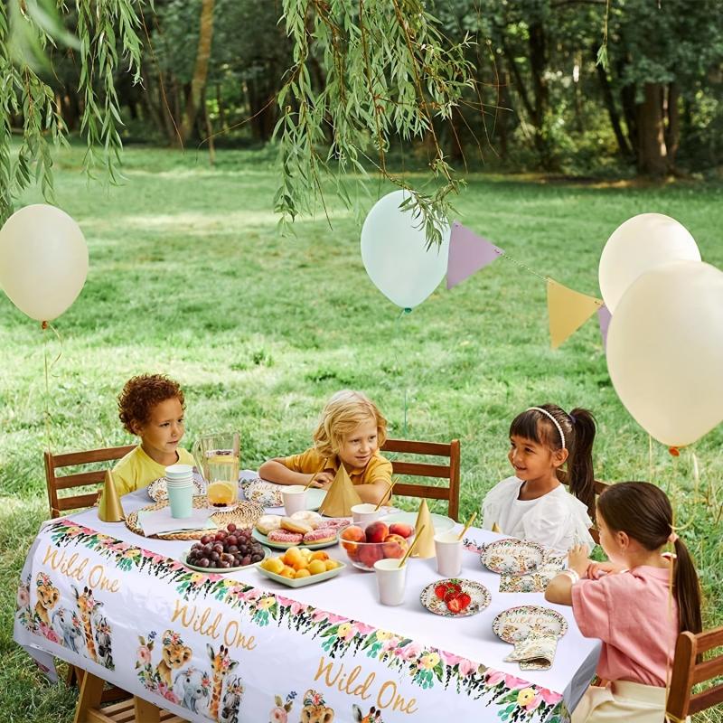 Wild One Birthday Party Supplies Set for Girl 1st Birthday - Serves 20 Guests