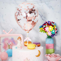 Confetti Balloon Cake Toppers Mini Balloon Cupcake Topper Birthday Dessert