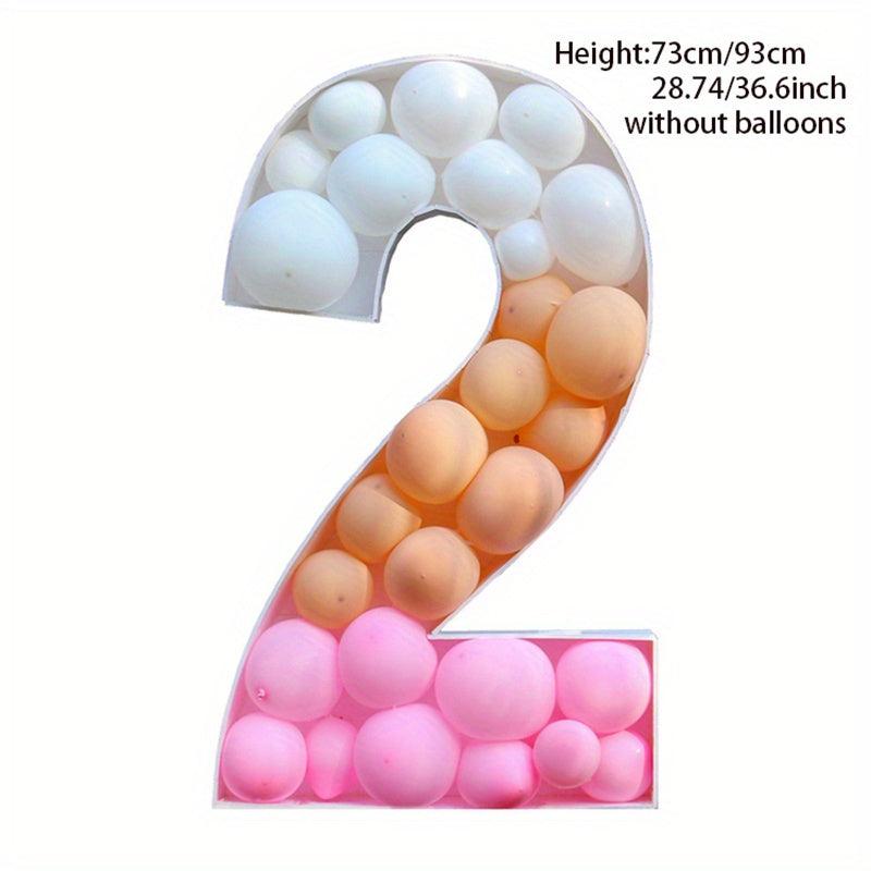 Big Number Frame Stand Balloon Box DIY Birthday Letter Alphabet