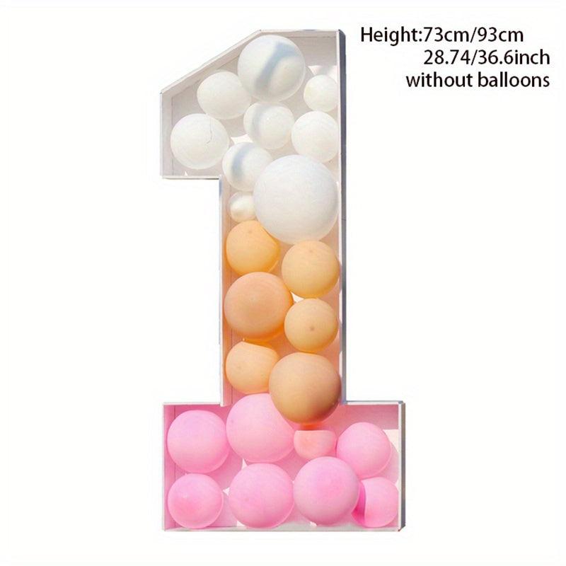 Big Number Frame Stand Balloon Box DIY Birthday Letter Alphabet