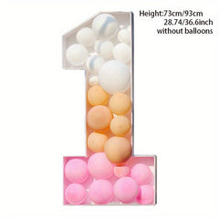 Big Number Frame Stand Balloon Box DIY Birthday Letter Alphabet