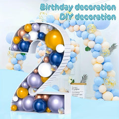 Big Number Frame Stand Balloon Box DIY Birthday Letter Alphabet
