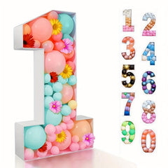 Big Number Frame Stand Balloon Box DIY Birthday Letter Alphabet