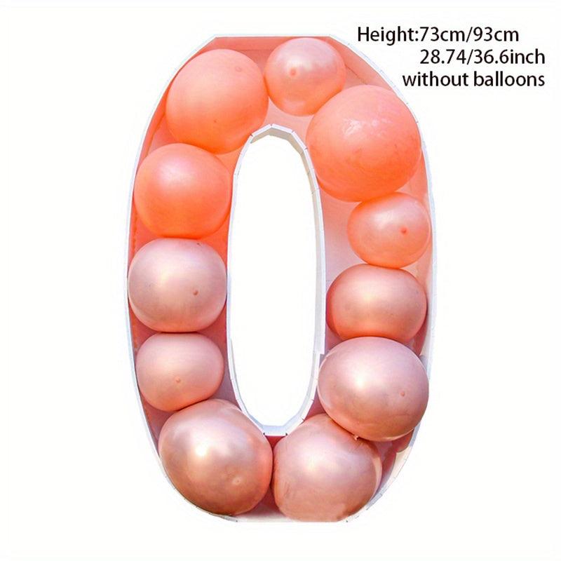 Big Number Frame Stand Balloon Box DIY Birthday Letter Alphabet