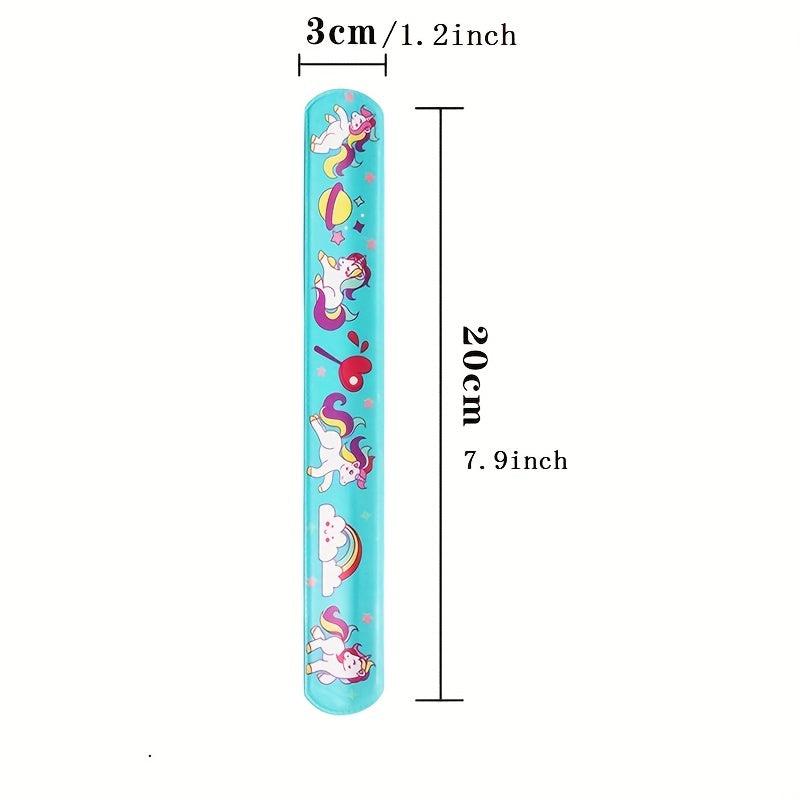 6pcs Unicorn Slap Bracelets Kid Toys for Party Decor