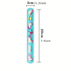 6pcs Unicorn Slap Bracelets Kid Toys for Party Decor