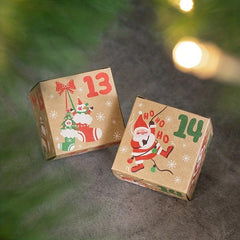 24PCS Christmas Advent Calendar Boxes For Candy 24 Days Countdown To Christmas