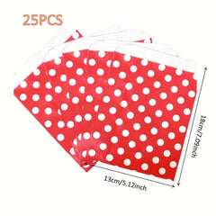 25pcs Red Wrapper Bags 18 01cm 13 0cm Cookies Bags Candy Gift Bags