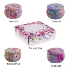 4pcs Scented Soy Wax Candles Aromatherapy Stress Relief Home Room Decor