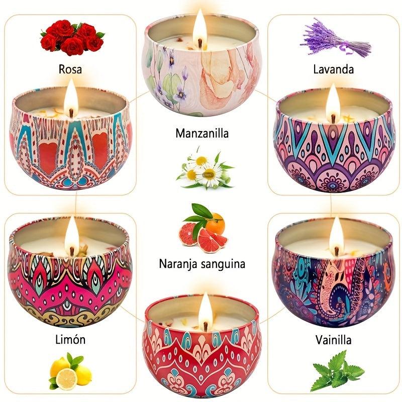 4pcs Scented Soy Wax Candles Aromatherapy Stress Relief Home Room Decor