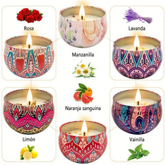 4pcs Scented Soy Wax Candles Aromatherapy Stress Relief Home Room Decor