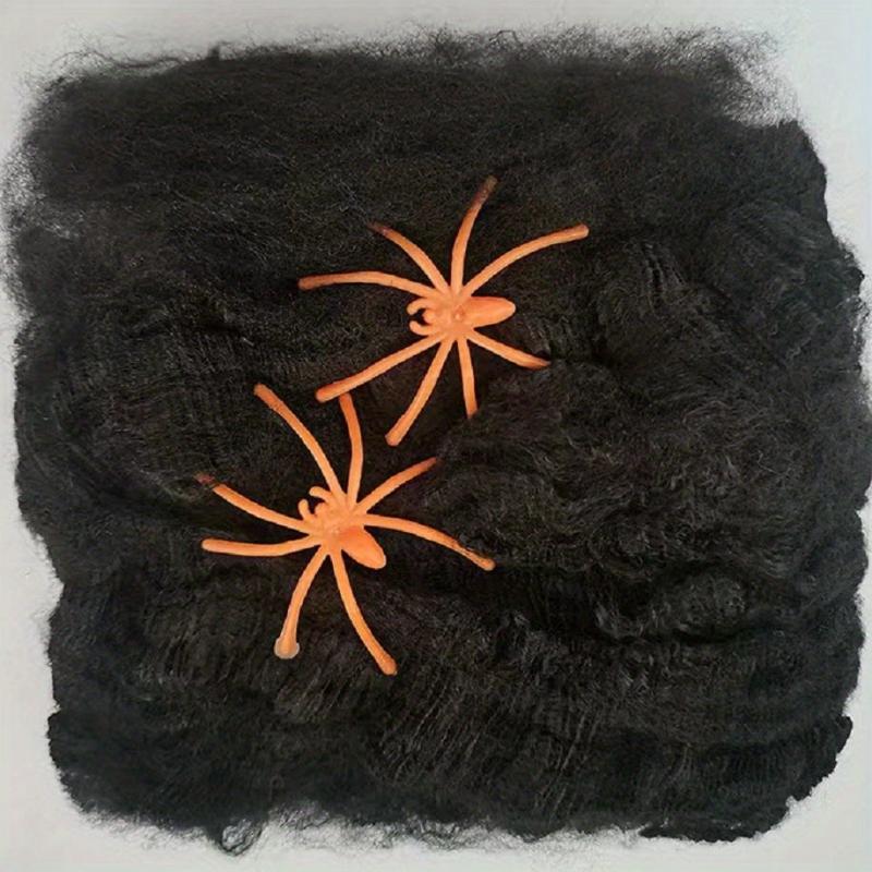 Halloween Spider Web Decor 20g + 2 Spiders - Scary Haunted House Accessory