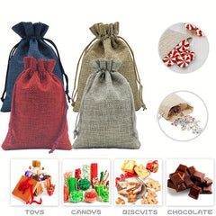 Christmas Gift Bag Advent Calendar Countdown Hanging Bag Drawstring Gift Bag