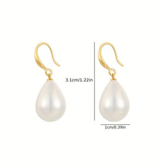 Baroque Water Drop Pearl Earrings for Women - Jewelry Holiday Gift